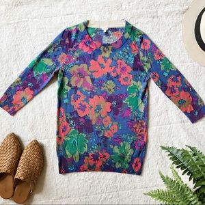 J.Crew floral sweater top